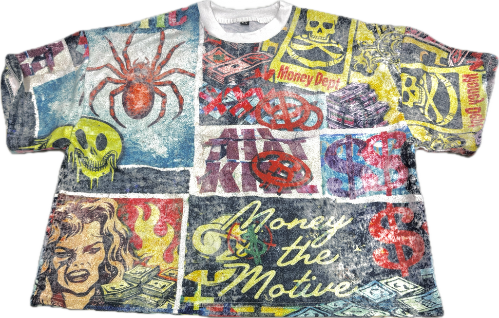 Money Chaos Detachable Sleeve Tee