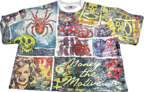Money Chaos Detachable Sleeve Tee